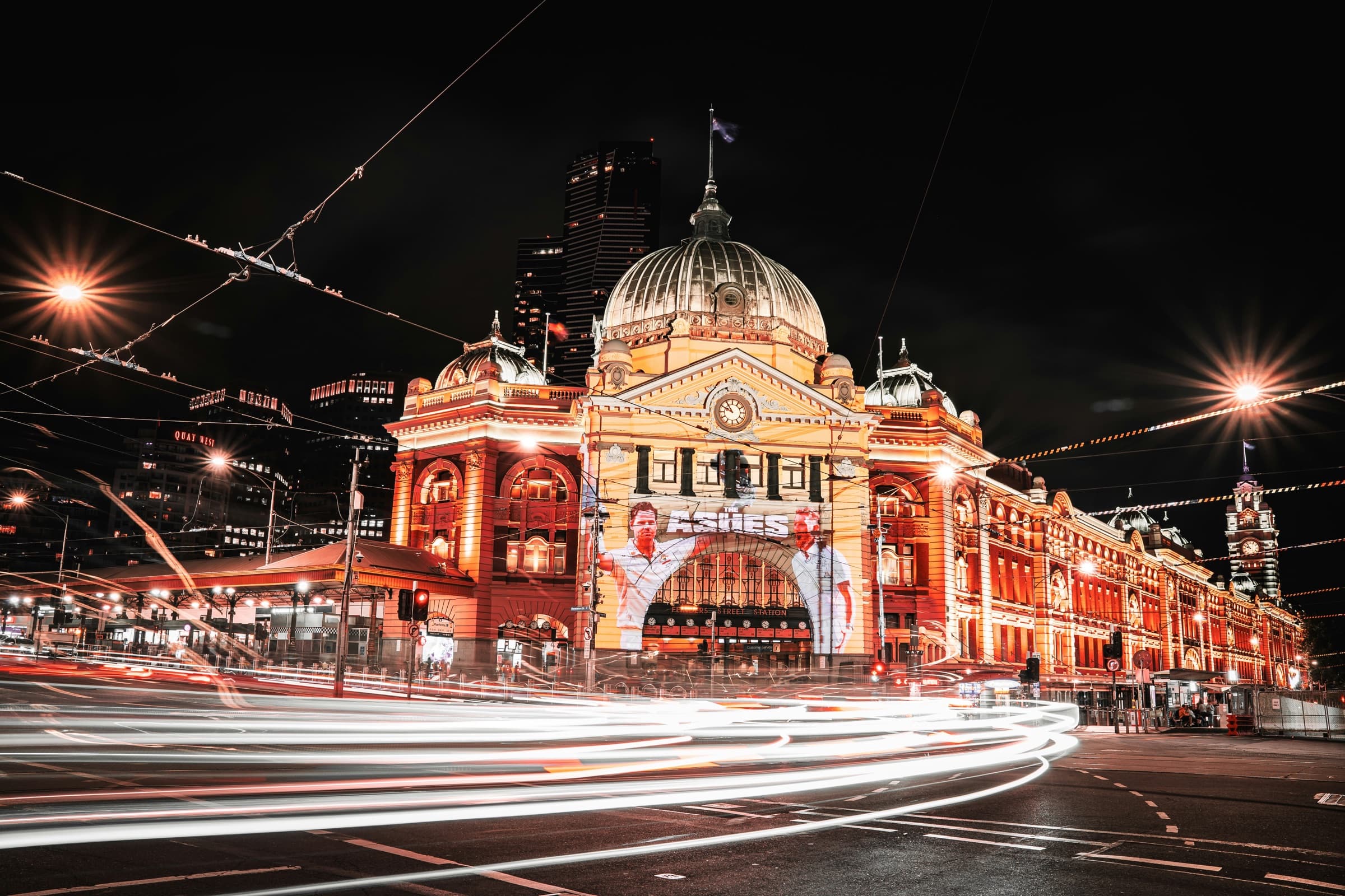 Flinders Street Station, Melbourne, at night